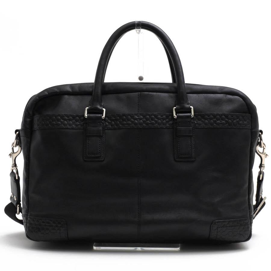 COACH（コーチ） ビジネスバッグ F70550 牛革 カーフ ミニシグネチャー 