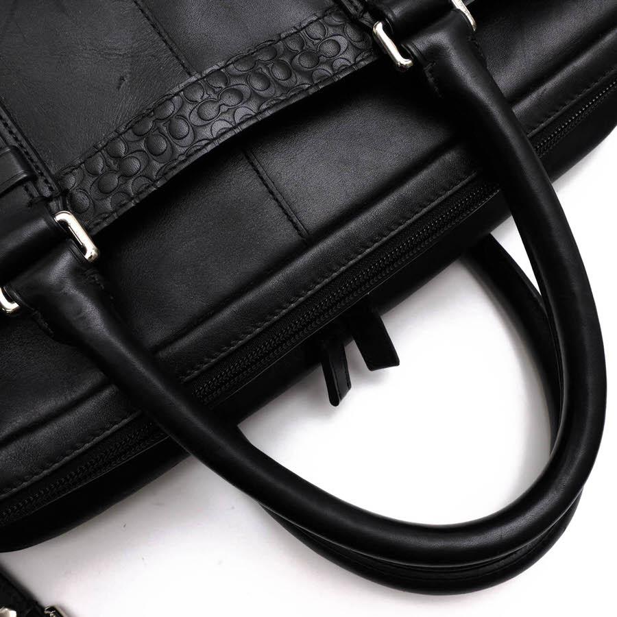 COACH（コーチ） ビジネスバッグ F70550 牛革 カーフ ミニシグネチャー