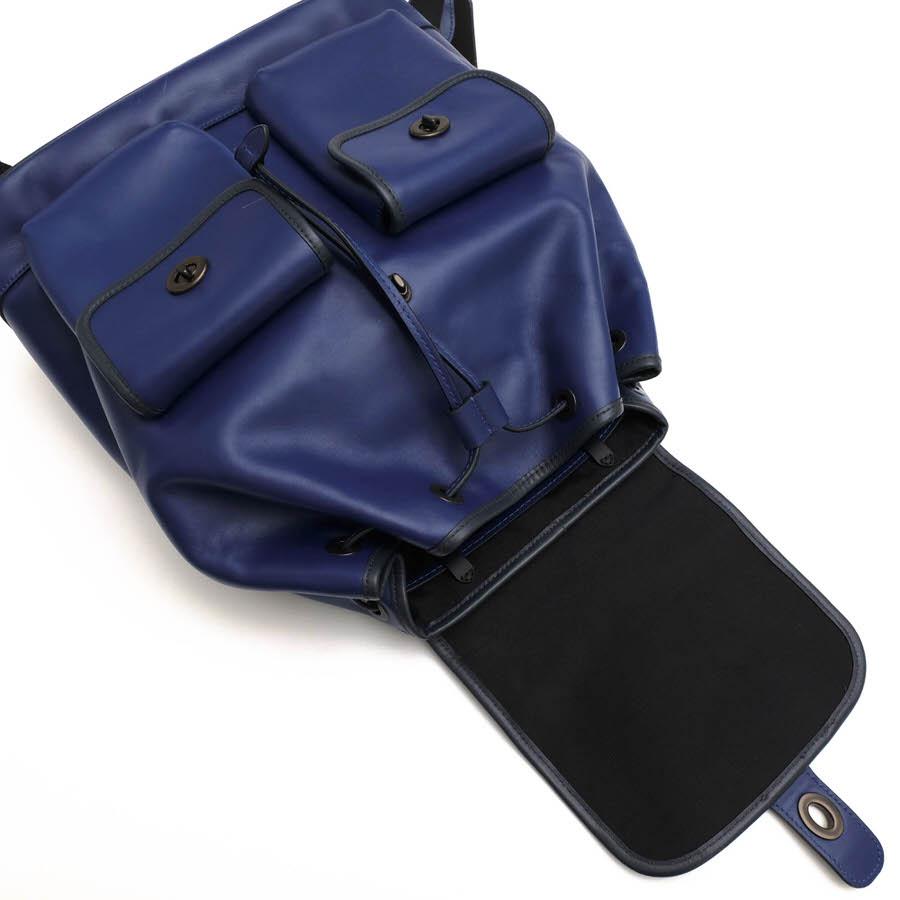 COACH コーチ リュック C2902 Heritage Backpack Qb indigo Midnight ヘリテージ バックパック Refined calf leather リファインドカーフ_6