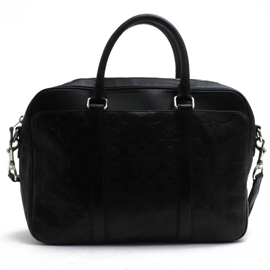 ○コーチ COACH 牛革 ショルダーバッグ F71798 Slim Brief In Signature Leather スリム ブリーフ シグネチャー レザー シグネチャ 中古 COACH（コーチ） ショルダーバッグ F71798 Slim Brief In Signature