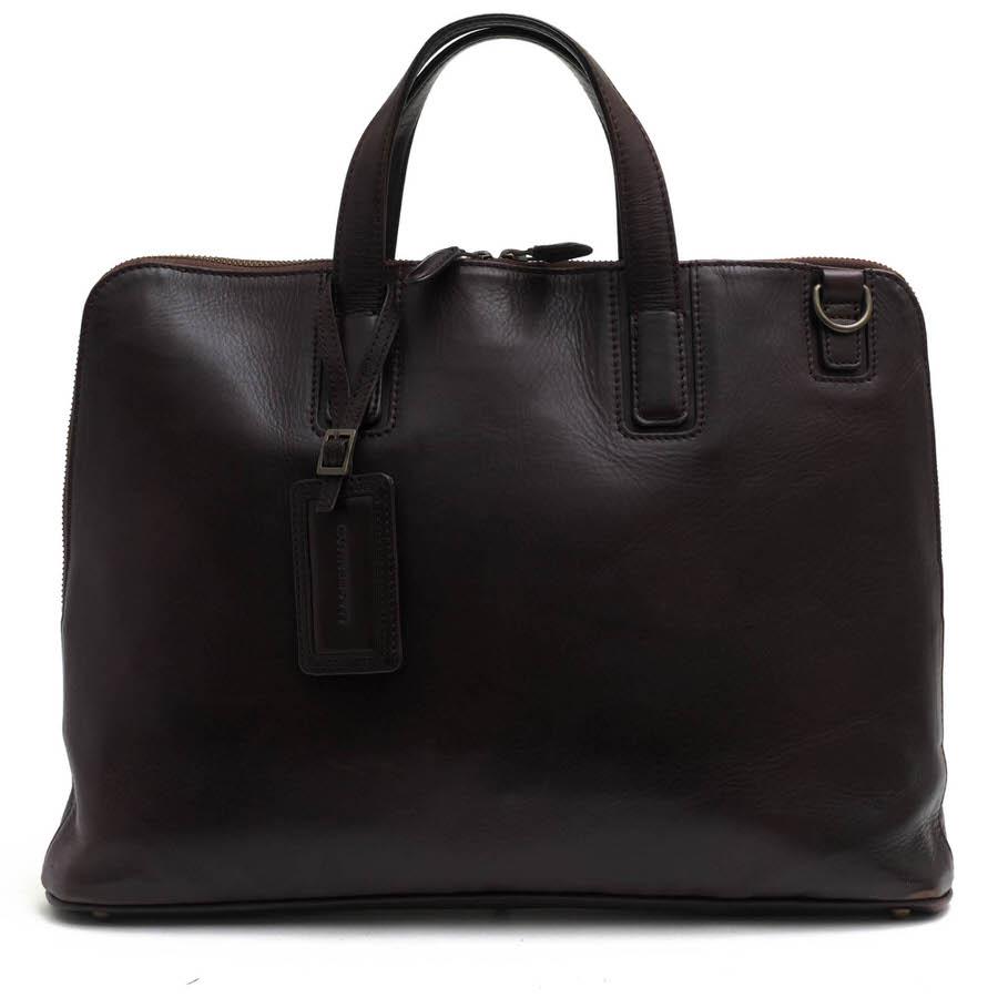 マザーハウス ブラウンレザー ビジネスバッグ 小売 マザーハウス