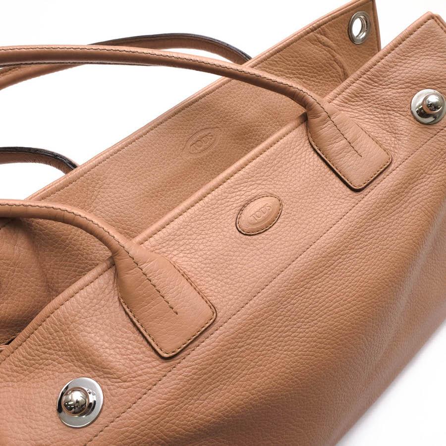 ○トッズ TOD'S ペブルドレザー 牛革 トートバッグ Girelli ジレリ シボ革 シュリンクレザー ミニボストン レディース 【中古】 中古 TOD'S（トッズ） トートバッグ Girelli ジレリ ペブルドレザー 牛革