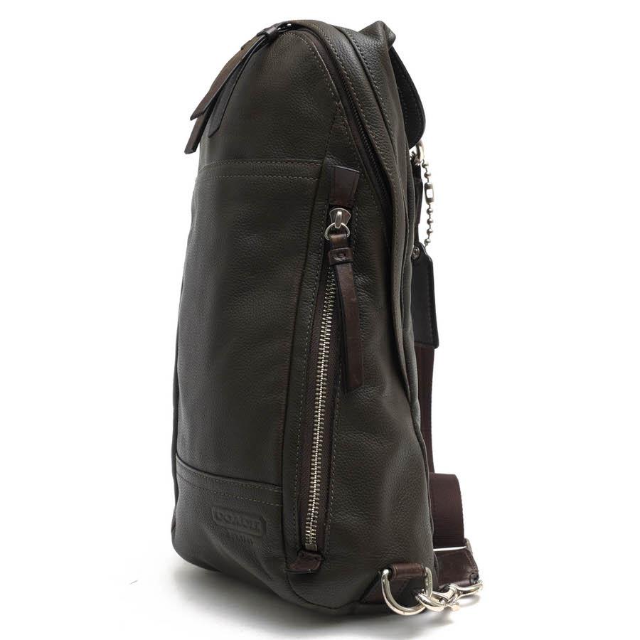 ○コーチ COACH フルグレイン カウハイドレザー 牛革 ショルダーバッグ 70617 Thompson Leather Convertible Sling トンプソン コ  中古 COACH（コーチ） ショルダーバッグ 70617 Thompson Leather