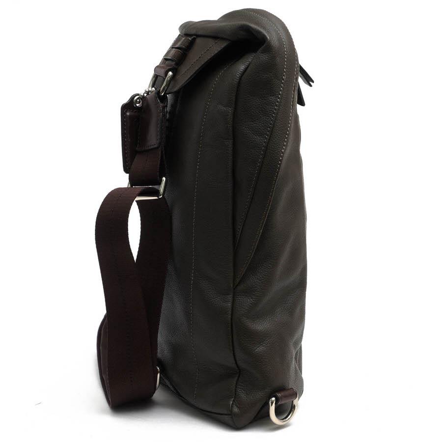 ○コーチ COACH フルグレイン カウハイドレザー 牛革 ショルダーバッグ 70617 Thompson Leather Convertible Sling トンプソン コ  中古 COACH（コーチ） ショルダーバッグ 70617 Thompson Leather