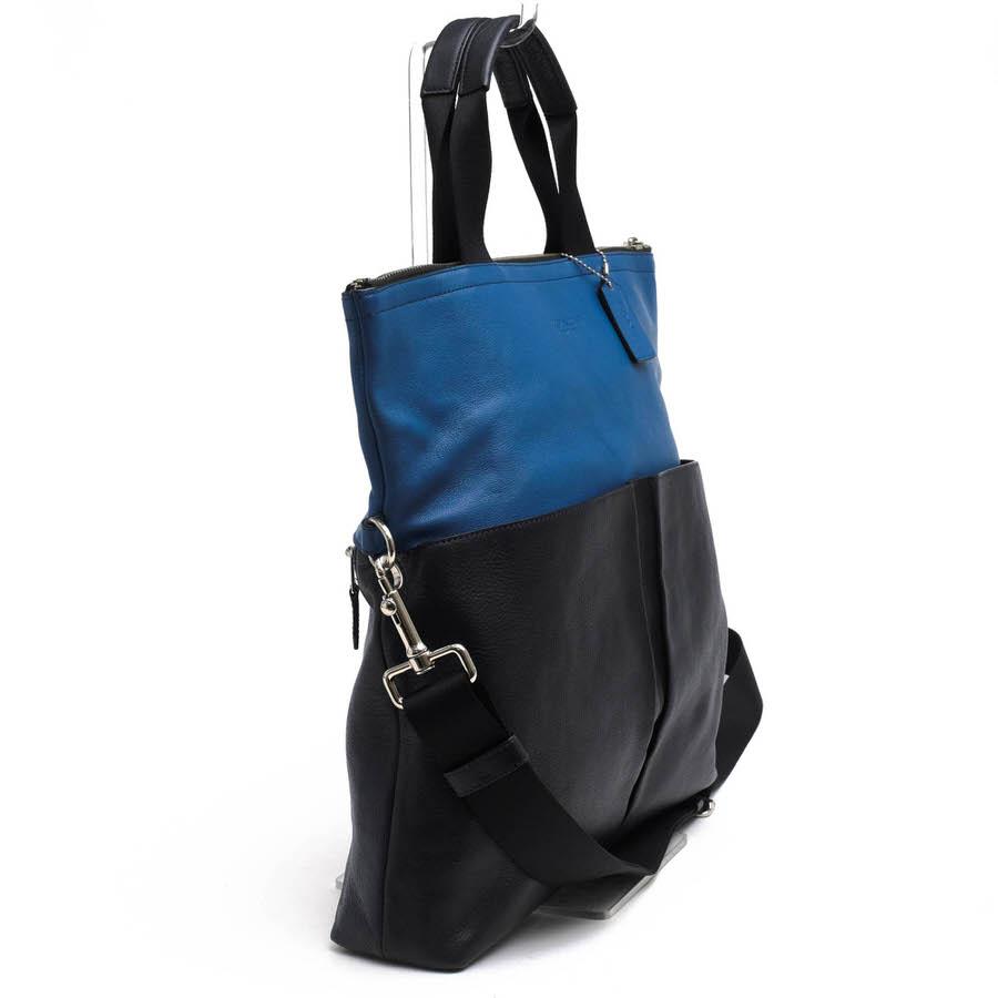 COACH サリバン スムースレザーフォルド オーバー トート A4可黒