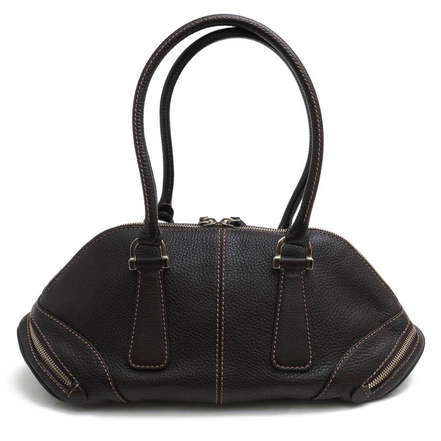 TOD'S（トッズ） ハンドバッグ 牛革 肩掛け ワンショルダーバッグ シボ