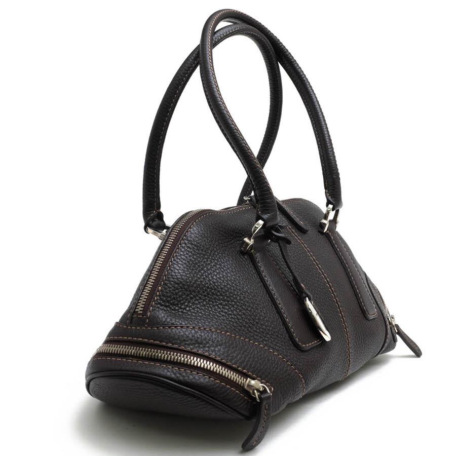 TOD'S（トッズ） ハンドバッグ 牛革 肩掛け ワンショルダーバッグ シボ