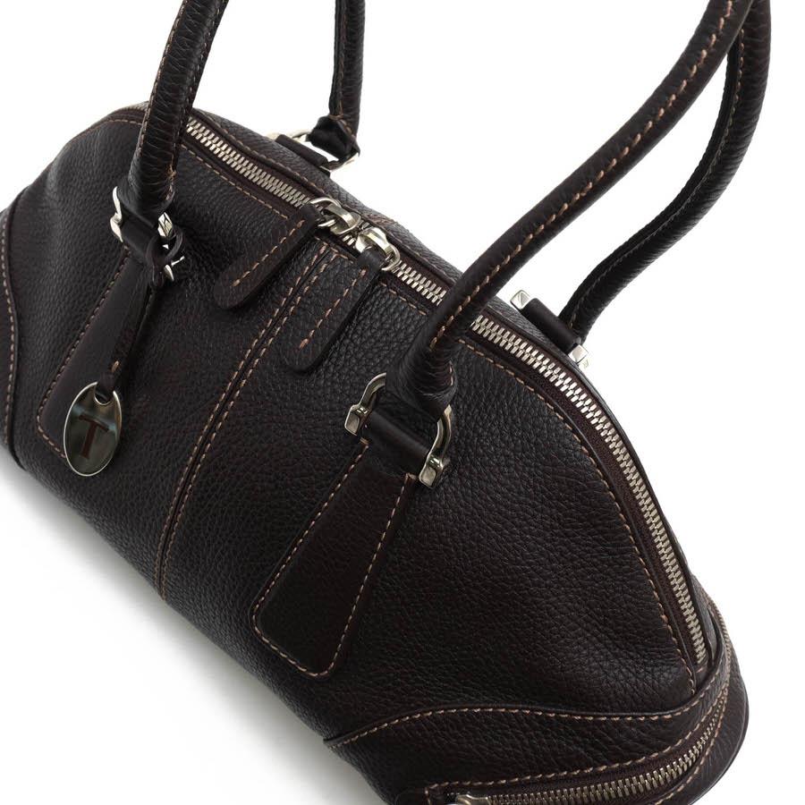 TOD'S（トッズ） ハンドバッグ 牛革 肩掛け ワンショルダーバッグ シボ