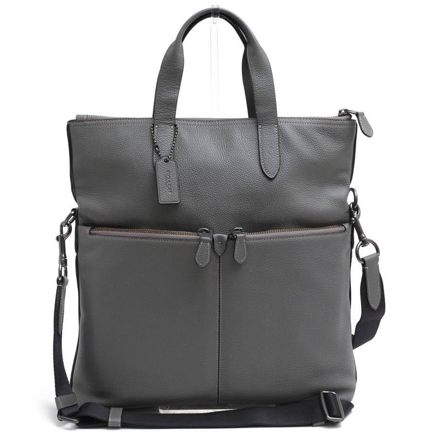 ○コーチ COACH ペブルドレザー 牛革 トートバッグ F24840 Metropolitan Utility Tote メトロポリタン ユーティリティ トート ビジ 中古 COACH（コーチ） トートバッグ F24840 Metropolitan Utility Tote