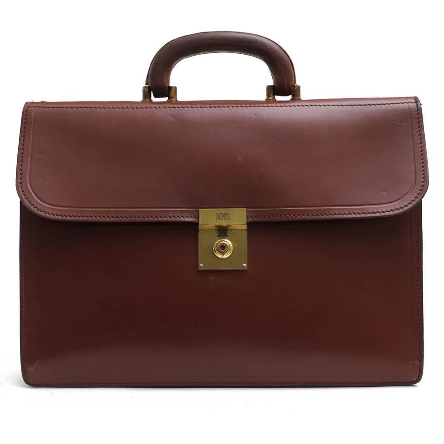 DENTS デンツ ビジネスバッグ ブライドルレザー 牛革 フラップ式