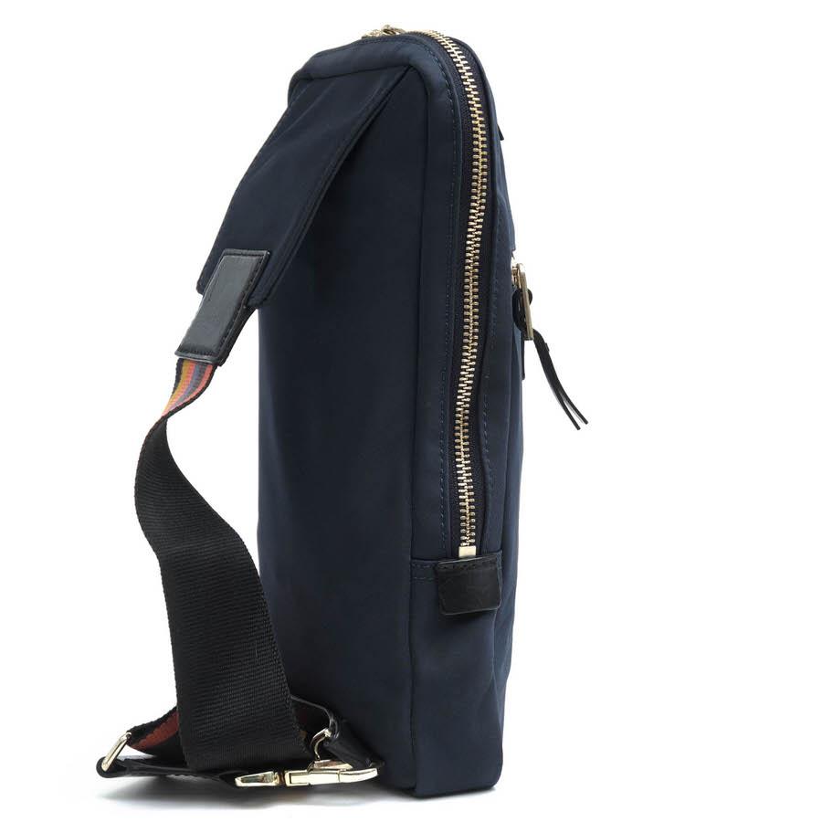 ○ポールスミス Paul Smith ナイロンツイル 牛革 ショルダーバッグ PSN210 LIGHTWEIGHT NYLON BODY BAG ライトウェイトナイロン ウ 中古 Paul Smith（ポール・スミス） ショルダーバッグ PSN210 LIGHTWEIGHT