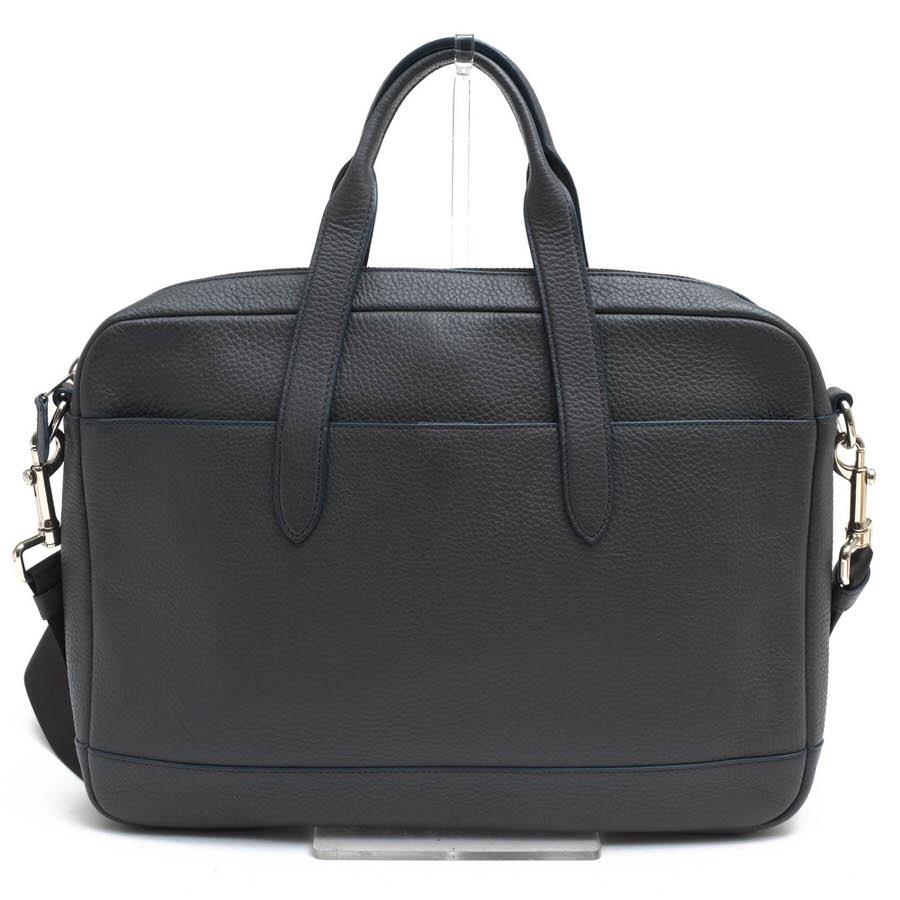 COACH コーチ ビジネスバッグ ハミルトン F11319 ブラック ペプルドレザー メンズ シルバー金具 2WAY【本物保証】 COACH（コーチ） ビジネスバッグ F11319 HAMILTON BAG IN PEBBLE