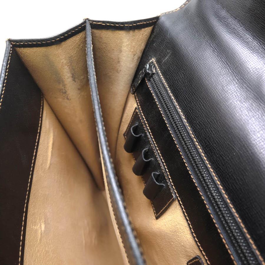 定価50万以上　美品　ブリオーニ　ブリーフケース　ビジネスバック Brioni ／ ブリオーニ レザー ブリーフケース イタリア製 ビジネス