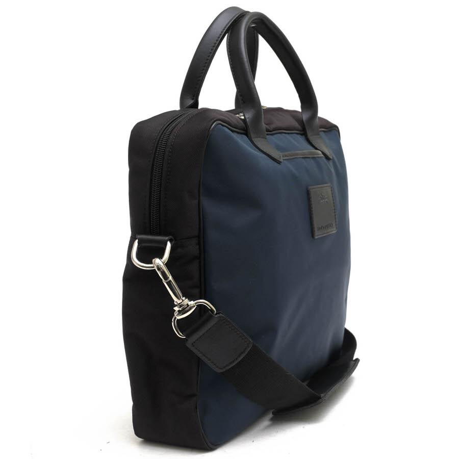 LONGCHAMP レザー ビジネスバッグ ブラック/ブルー LONGCHAMP（ロンシャン） ビジネスバッグ 牛革 2WAY ショルダーバッグ