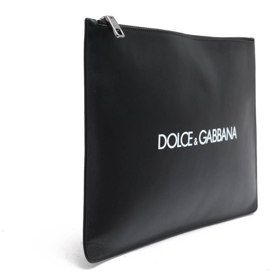 ○ドルガバ DOLCE＆GABBANA カーフスキン 牛革 セカンドバッグ/クラッチバッグ BP2182 AA062 NECESSAIRE PIATTO VIT  ST+VIT 中古 DOLCE&GABBANA（ドルチェ & ガッバーナ） ドルガバ セカンドバッグ