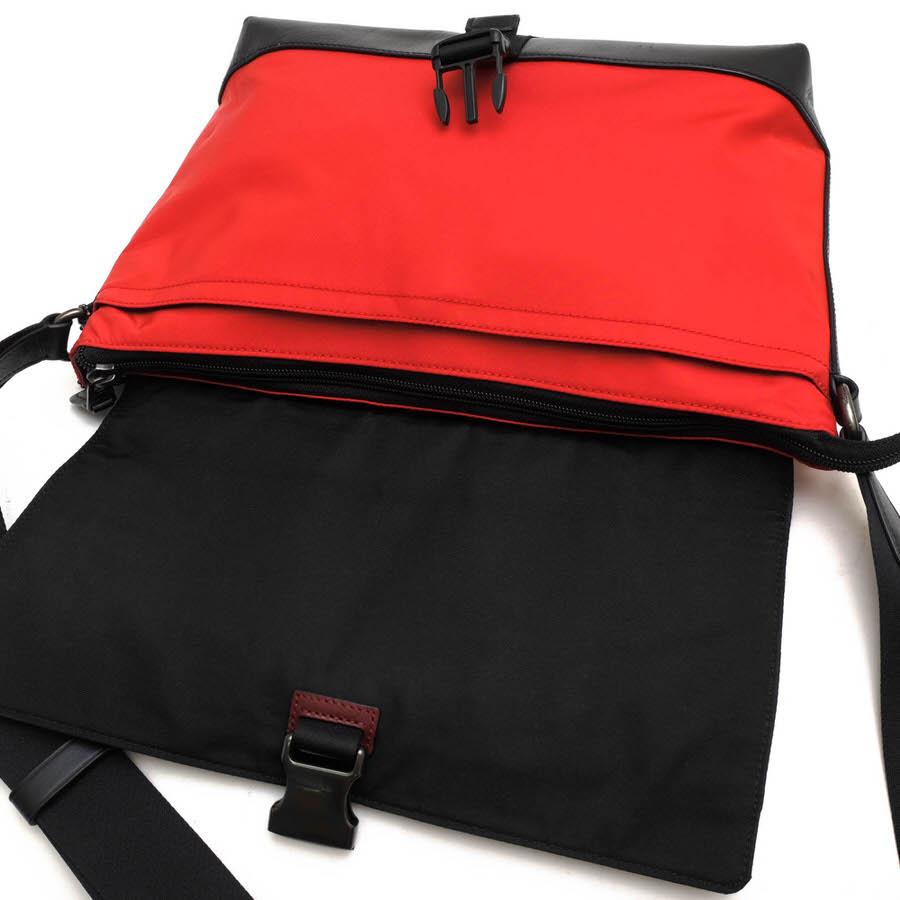 COACH コーチ ショルダーバッグ F71968 Bike Bag in Nylon And Perforated Leather パフォレイテッドレザー 牛革 パンチング加工 フラップ_6