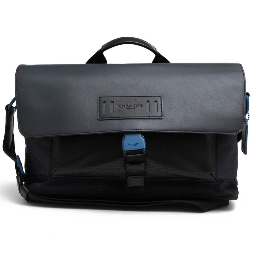 ○コーチ COACH パフォレイテッドレザー 牛革 ショルダーバッグ F36089 Terrain Bike Bag テレイン バイクバッグ フラップ式 メッ  中古 COACH（コーチ） ショルダーバッグ F36089 Terrain Bike Bag テレイン
