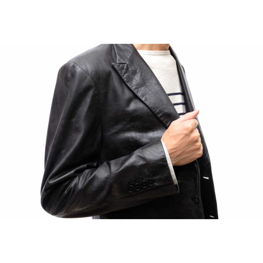 DKNY ディーケーエヌワイ テーラードジャケット ラムレザー 羊革