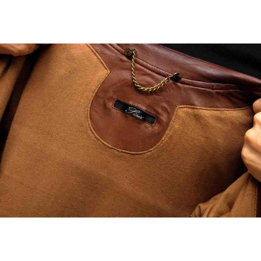 sisii（シシ） ライダース キルティングステッチ スラッシュジップ