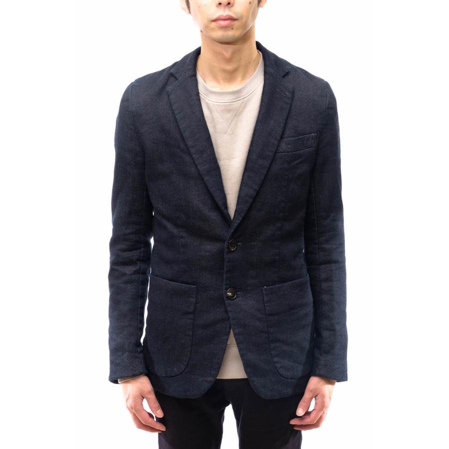 ○ウノ ピゥ ウノ ウグァーレ トレ 1piu1uguale3 MRB045 new wave jacket スウェットデニム生地 テーラードジャケット シングルブ  中古 1piu1uguale3 ウノ ピゥ ウグァーレ トレ テーラードジャケット MRB045