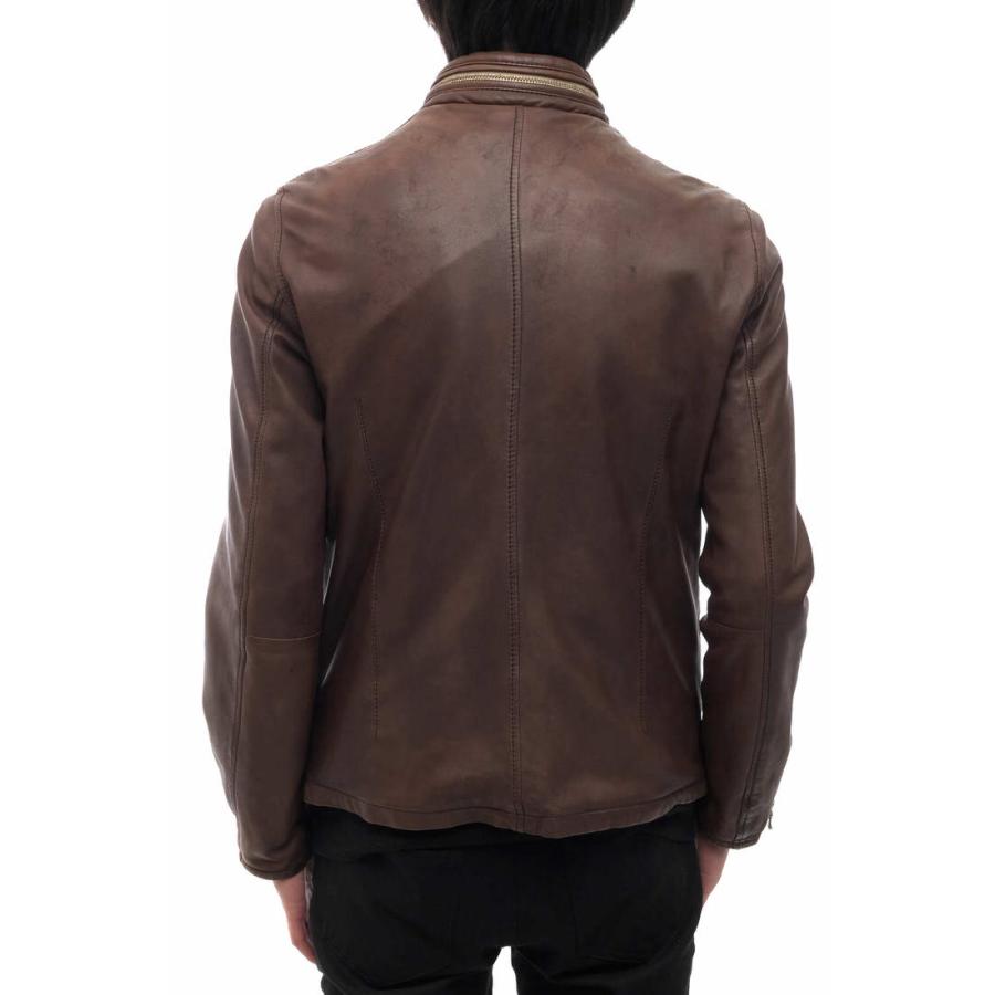 ナノ・ユニバース シープスキンレザーシングルライダース L ⚠️値下げ不可⚠️ nano universe ナノユニバース シングルライダース 羊革 シープ