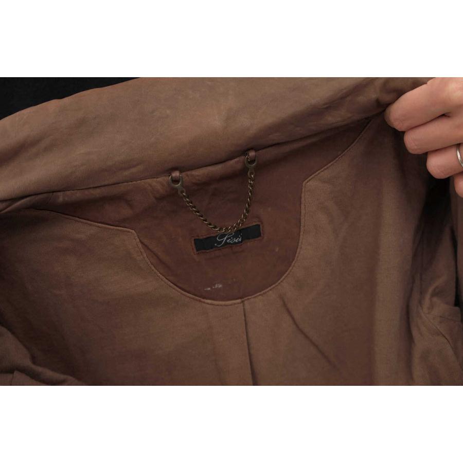 Sisii シシ ブルゾン M-65 Leather Jacket ミリタリー ウォッシュ加工