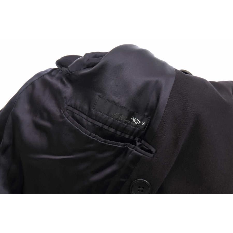 リチウムオム トレンチコート ブラック 46 予約商品] WOOL GABARDINE OVERSIZED MAXI TRENCH COAT | ウール