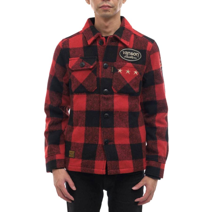 VANSON バンソン モーターサイクルジャケット 中綿 オンブレチェック XL VANSON バンソン モーターサイクルジャケット 中綿 オンブレチェック