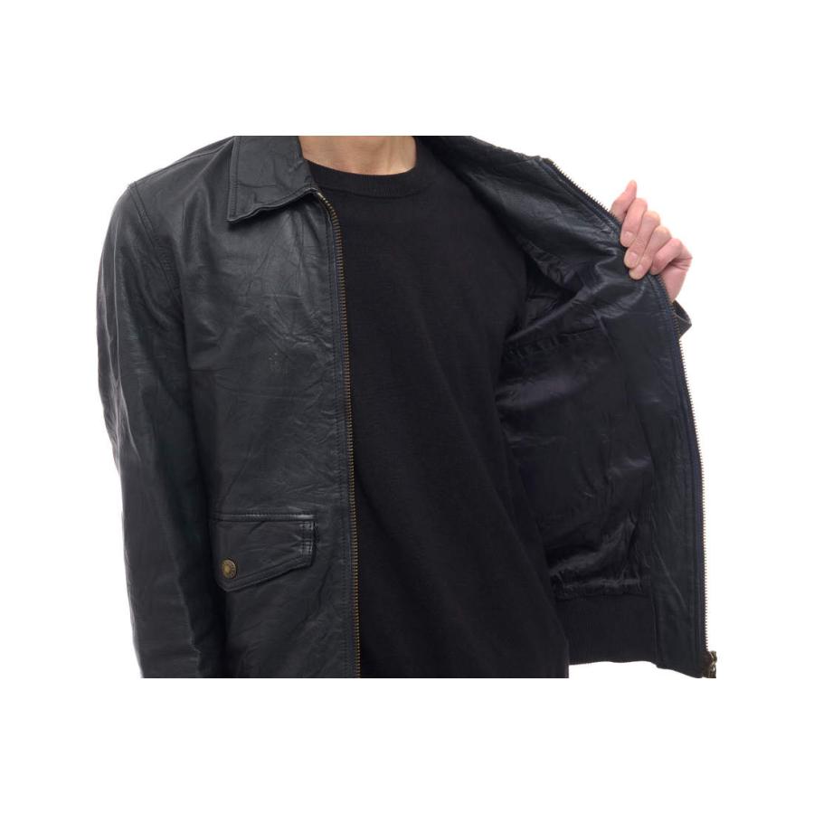 ドルガバ／DOLCE＆GABBANA フライトジャケット JKT アウター ミリタリー メンズ 男性 男性用レザー 革 本革 ブラック 黒  ウォッシュ加工 A-2 ミリタリー DOLCE&GABBANA（ドルチェ & ガッバーナ） ドルガバ フライトジャケット
