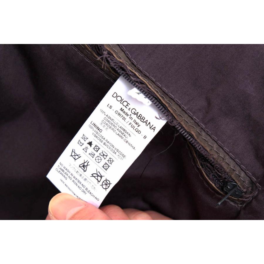 DOLCE & GABBANA ダメージ加工馬革、レザーライダース