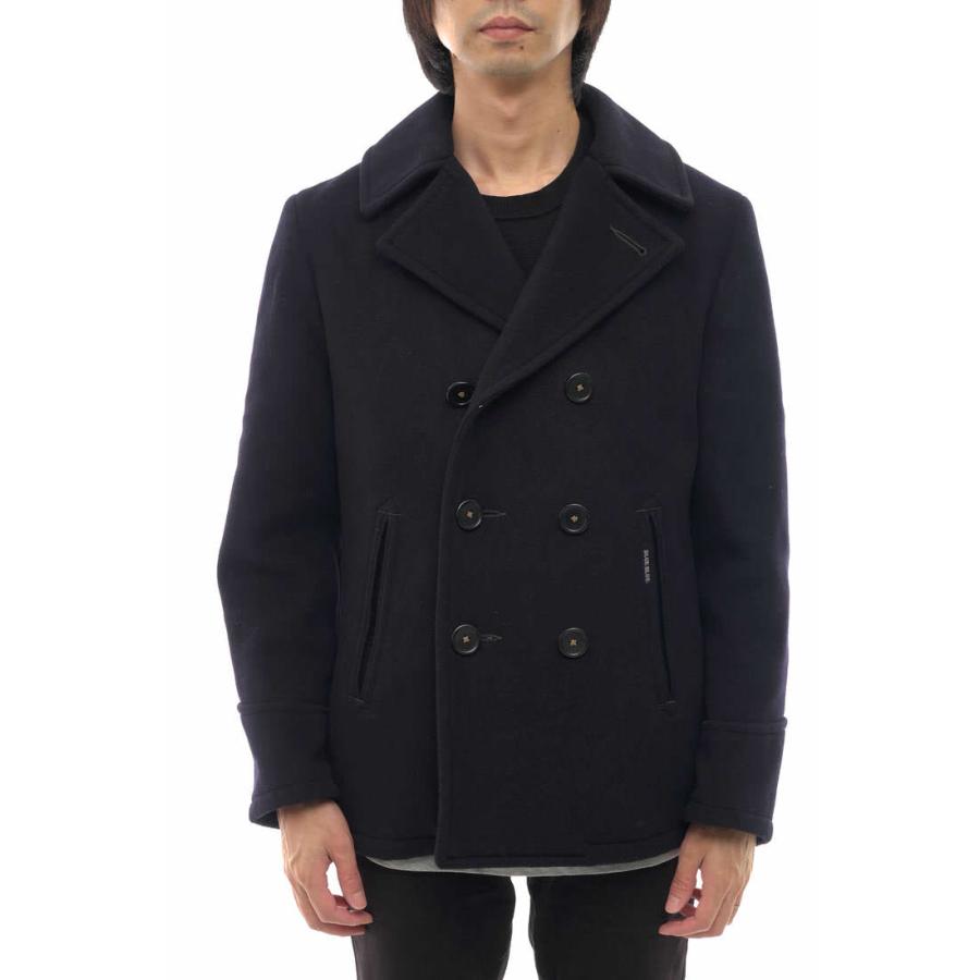 【BLUE BLUE】カシミヤ混 ウール Pコート S BLUE BLUE】カシミヤ混 ウール Pコート S BLUE BLUE】カシミヤ混
