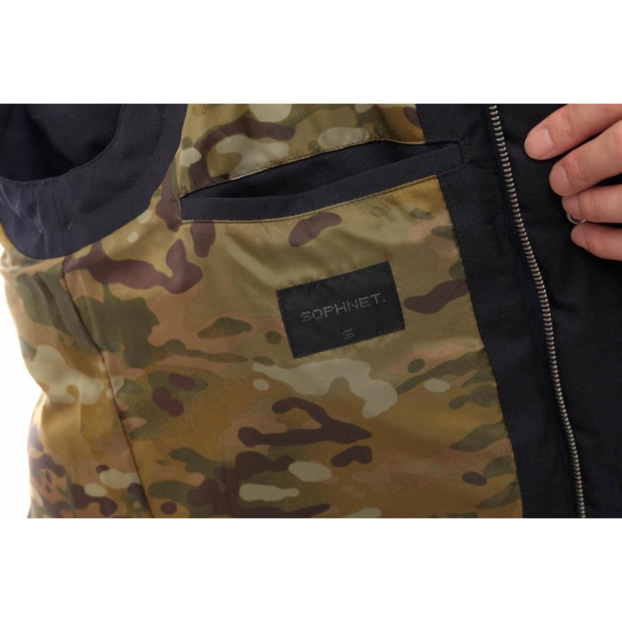 SOPHNET.（ソフネット） ダウンベスト SOPH-123027 2LAYER WOOL HOOD 