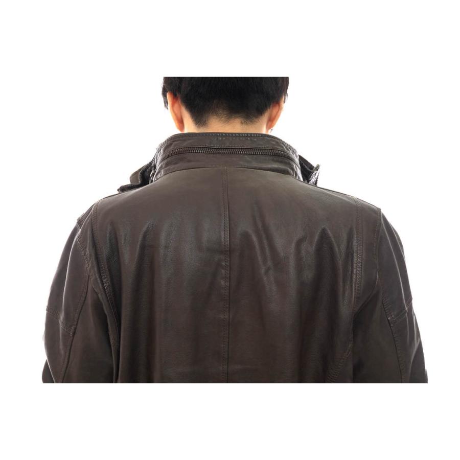 ○メッサジェリエ MESSAGERIE  フライトジャケット ヴィンテージ加工 A-2 ミリタリー リブ メンズ 【中古】 中古 MESSAGERIE メッサジェリエ フライトジャケット ヴィンテージ加工 A-2