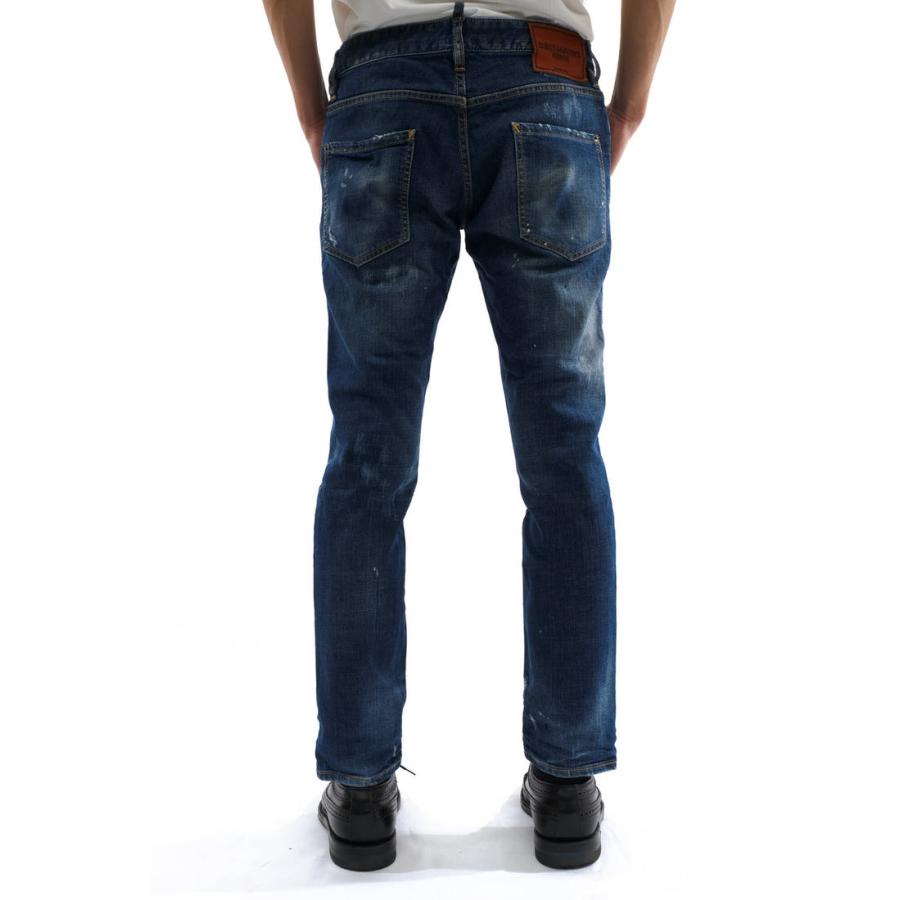 ディースクエアード2ダークブルースリムフィットデニムパンツ