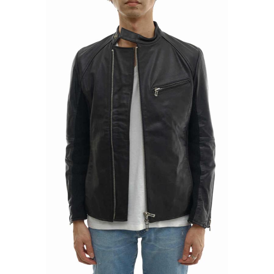 ○シェラック SHELLAC ゴートレザー 山羊革 シングルライダース SSO-403 メンズ 【中古】 中古 SHELLAC（シェラック） シングルライダース SSO-403 ゴートレザー 山羊