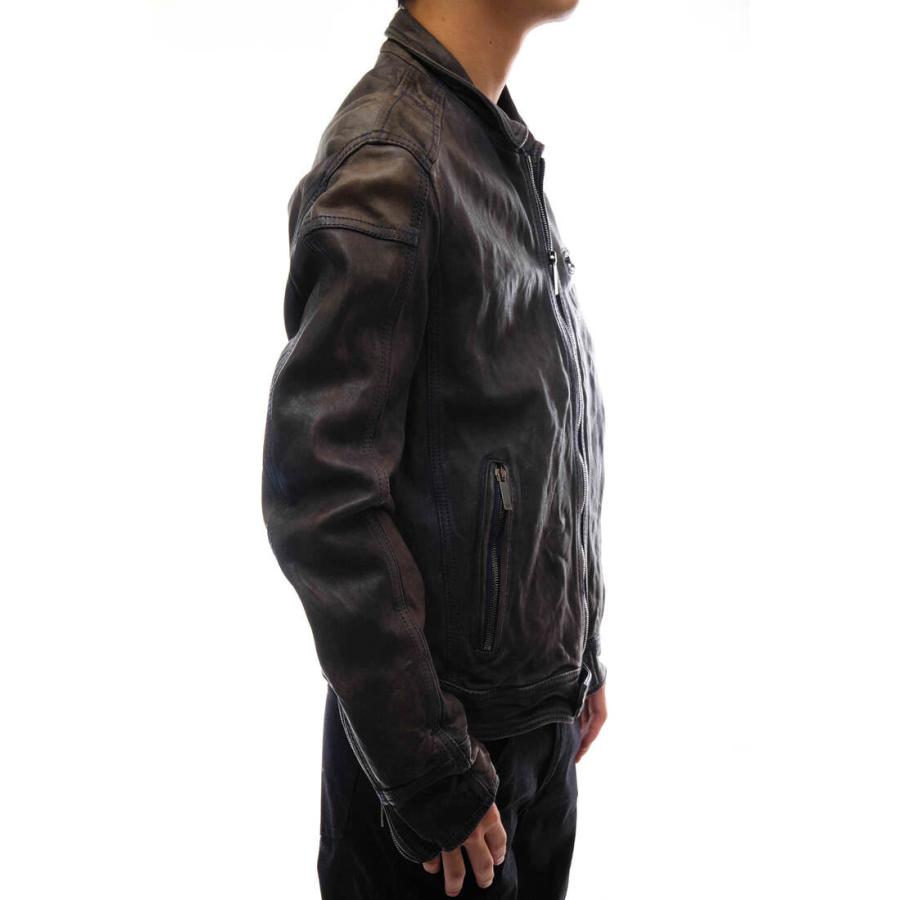 ロシ　【美品】EMPORIO ARMANI レザー　ライダース EMPORIO ARMANI】エンポリオアルマーニ『レザーライダースジャケット