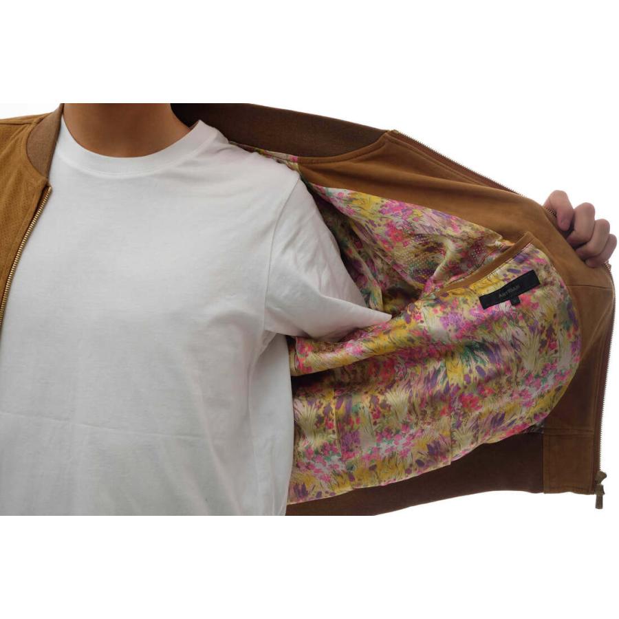 ARTISAN アルチザン ブルゾン 59-31LF01 ゴートレザー 山羊革 裏地花柄