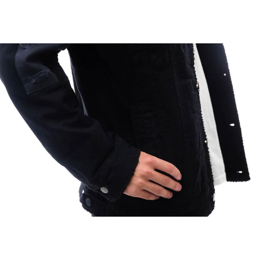 ○エイケイエム AKM  トラッカージャケット B298 PATCHWORK BOA 3RD ストレッチ デニム ヴィンテージ加工 ボア メンズ 【中古】 中古 AKM エイケイエム トラッカージャケット B298 PATCHWORK BOA 3RD