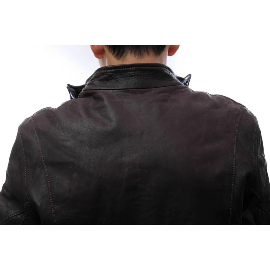 ○アルマーニジーンズ ARMANI JEANS 牛革 シングルライダース C6B40EN-K6 メンズ 【中古】 中古 ARMANI JEANS アルマーニジーンズ シングルライダース C6B40EN-K6 牛革