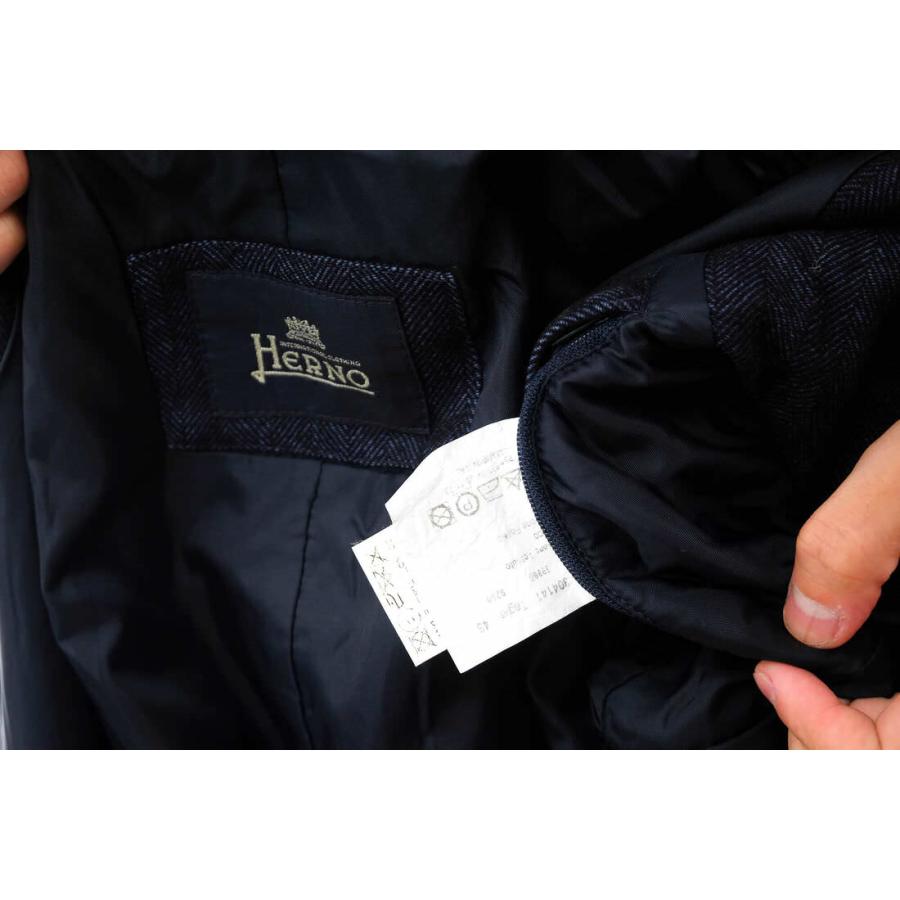 HERNO ヘルノ ステンカラーコート 0700190 Bolla ヘリンボーン柄