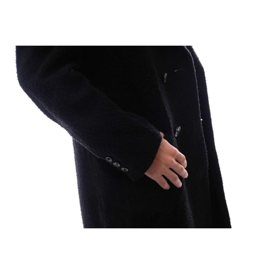 アンユーズド／UNUSED チェスターコート ジャケット JKT アウター メンズ 男性 男性用 ウール 毛 ブラック 黒  US0721 Double Chesterfield coat ナッピング加工 ダブルブレスト UNUSED（アンユーズド） チェスターコート US0721 Double Chesterfield
