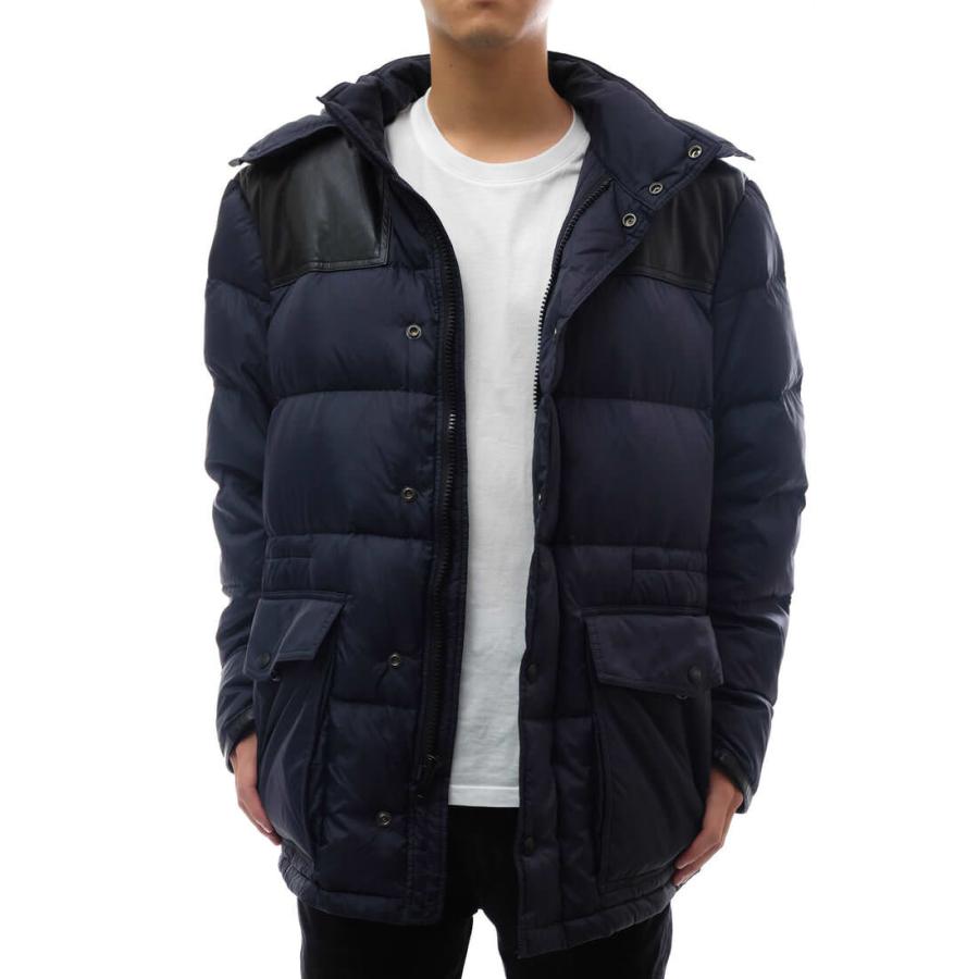 コーチ　COACH フード付きハーフジャケット　裏付き COACH（コーチ） ダウンジャケット F85822 牛革 ダウンコート フード