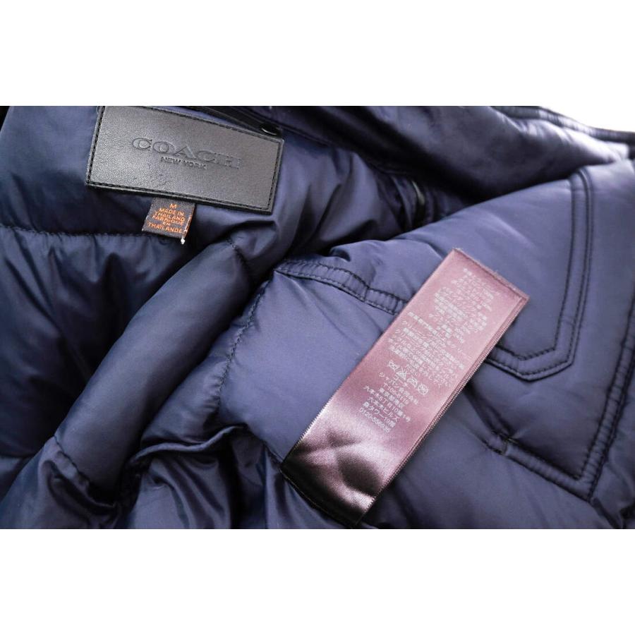 COACH（コーチ） ダウンジャケット F85822 牛革 ダウンコート フード
