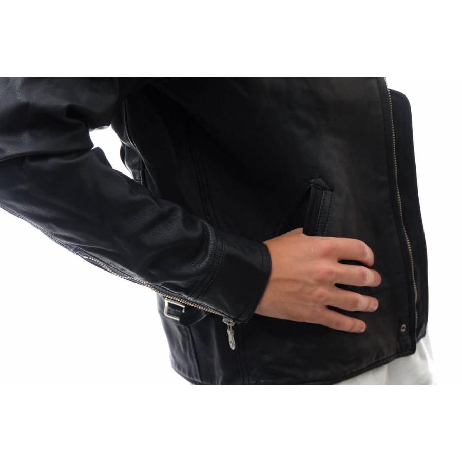 ○ティーエムティー TMT 山羊革 ゴートスキン シングルライダース TJK-F1002 内側ペイズリー柄 メンズ 【中古】 中古 TMT ティーエムティー シングルライダース TJK-F1002 山羊革 ゴート