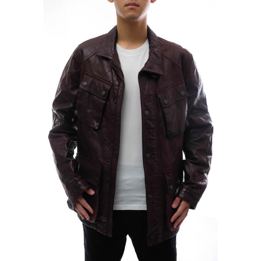 ○バーバリー BURBERRY 牛革 ブルゾン OGDEN モーターサイクルジャケット メンズ 【中古】 中古 BURBERRY（バーバリー） ブルゾン OGDEN 牛革 モーターサイクル