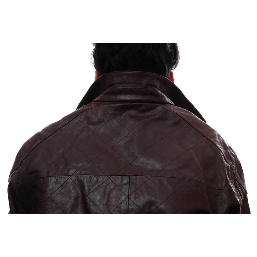 BURBERRY（バーバリー） ブルゾン OGDEN 牛革 モーターサイクル