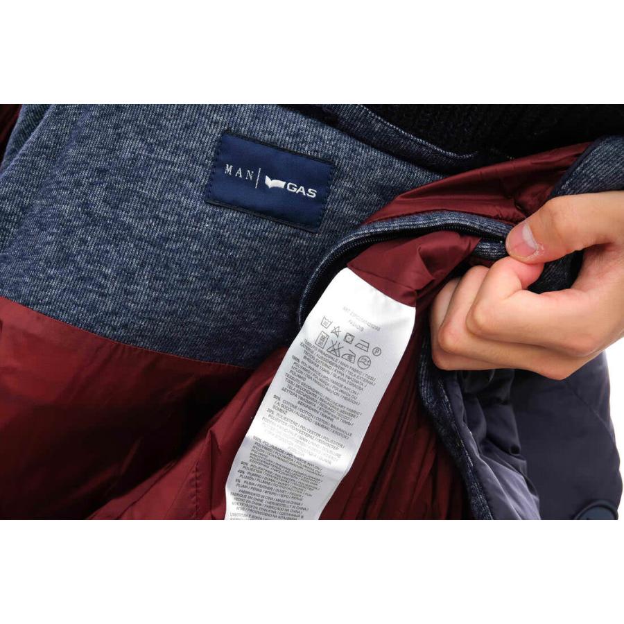 GAS ガス ダウンジャケット FASKO/S ローゲージニット フード付き リブ