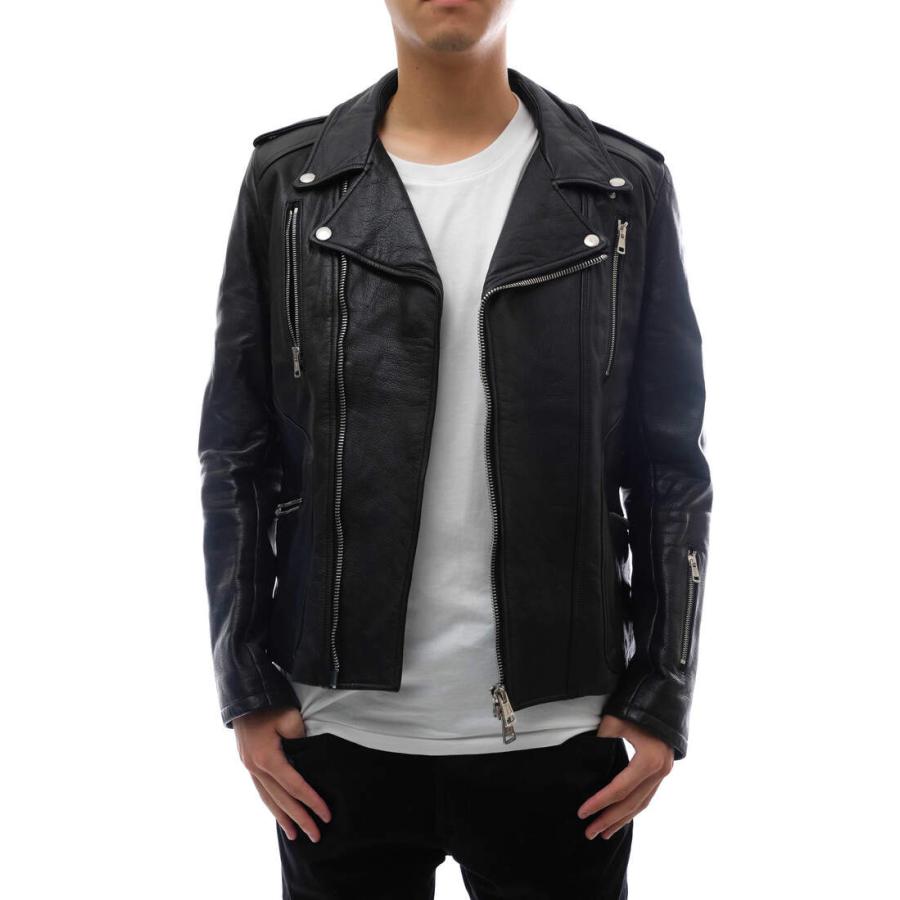 ○リベレイターオプス Liberator-ops 北海道産ホルスタイン種カーフレザー 牛革 ダブルライダース LI-15AJ03 内側ブランケット生地 中古 Liberator-ops リベレイターオプス ダブルライダース LI-15AJ03 北海道