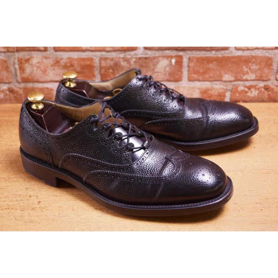 紺×赤 【8】ヒロシツボウチ コードバン 2トーンサドルシューズ