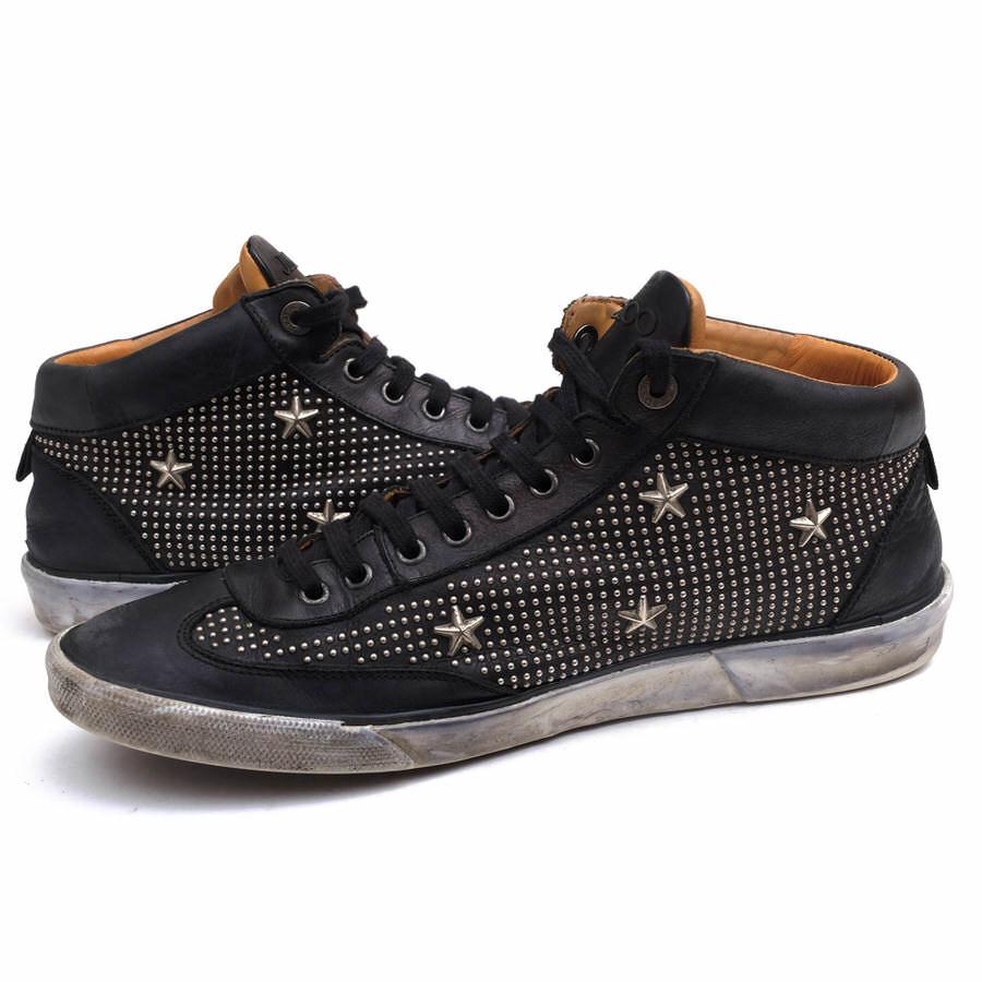 Jimmy Choo ジミーチュウ ハイカットスニーカー カーフ 牛革 スタースタッズ スタッズ S8676 Desir Yahoo ショッピング店 通販 Yahoo ショッピング